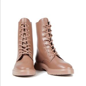 Stuart Weitzman Mckenzee leather combat boots